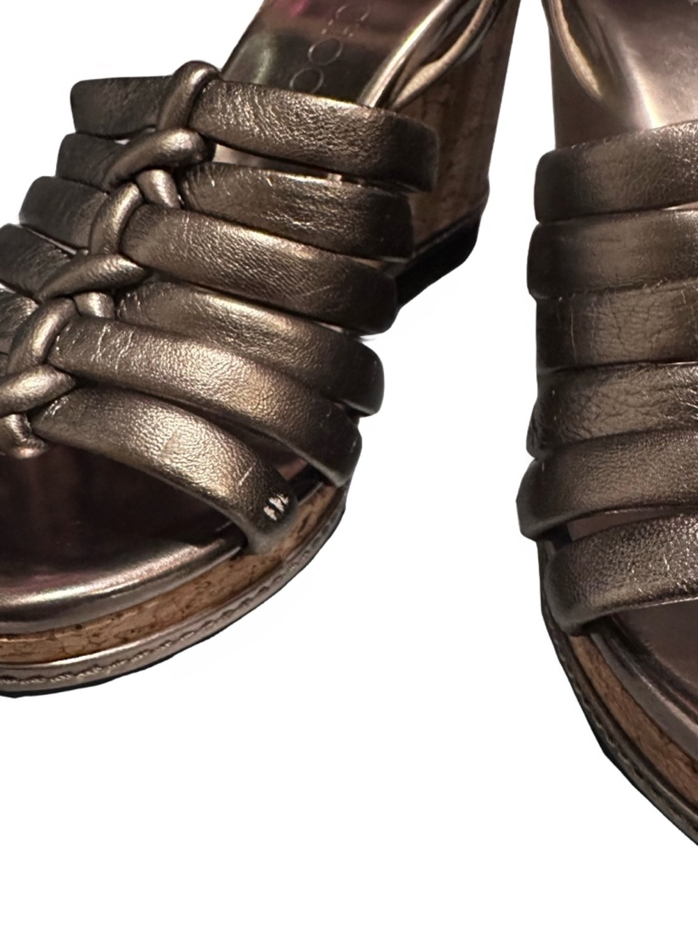 Jimmy Choo Nimosa Metallic Knot Wedge Platform Sandals Size EU 35.5 / US 5.5 - Picture 9 of 9